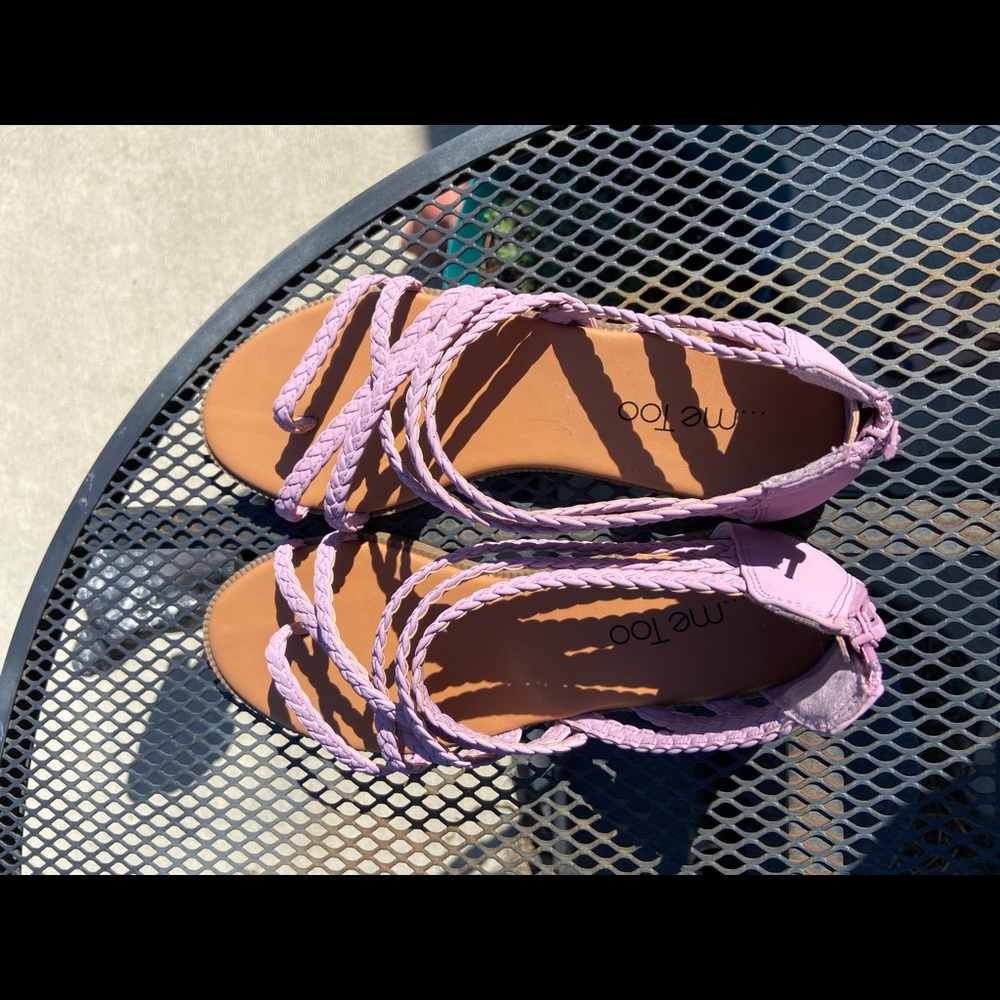 Lavender zip up sandals